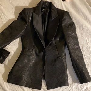 Jacquard Tuxedo Jacket Black